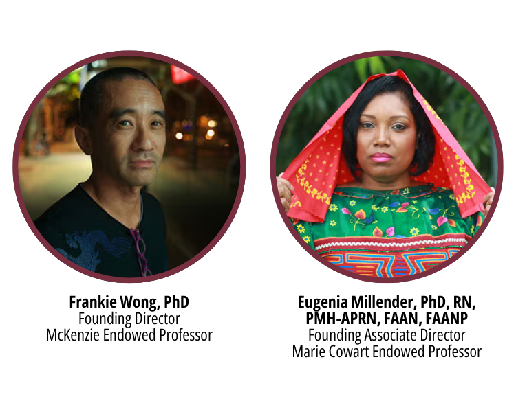 Frankie Wong, PhD | Founding Director | McKenzie Endowed Professor; Eugenia Millender, PhD, RN, PMH-APRN, FAAN, FAANP | Founding Associate Director | Marie Cowart Endowed Professor